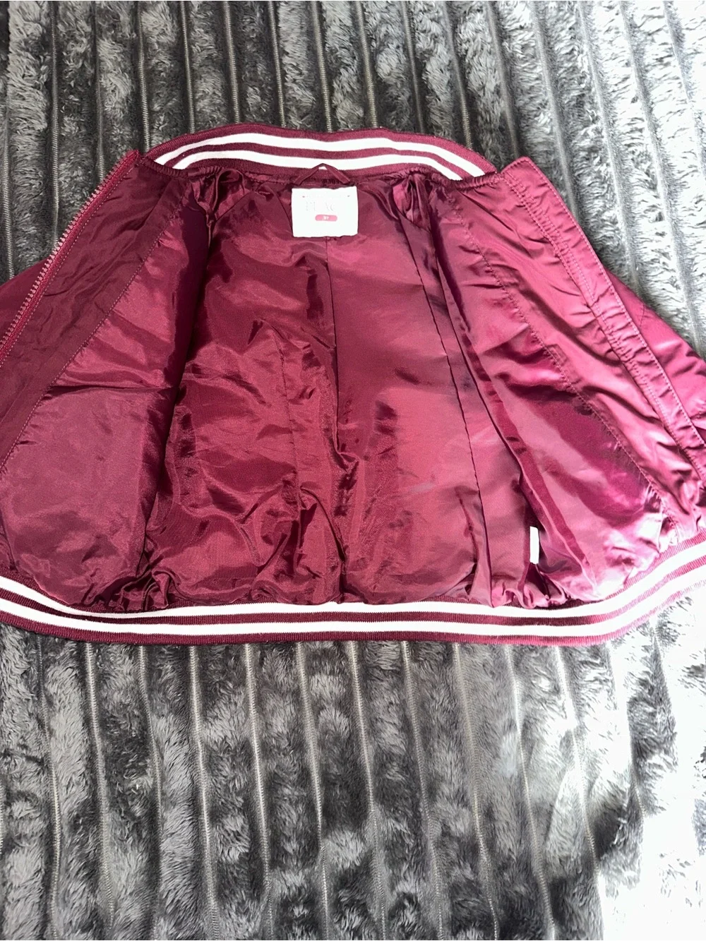 Children’s Place Toddler Burgundy Quilted Bomber Jacket